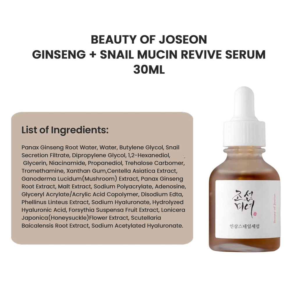 Beauty of Joseon Revive Serum Ginseng + Snail Mucin 30ml